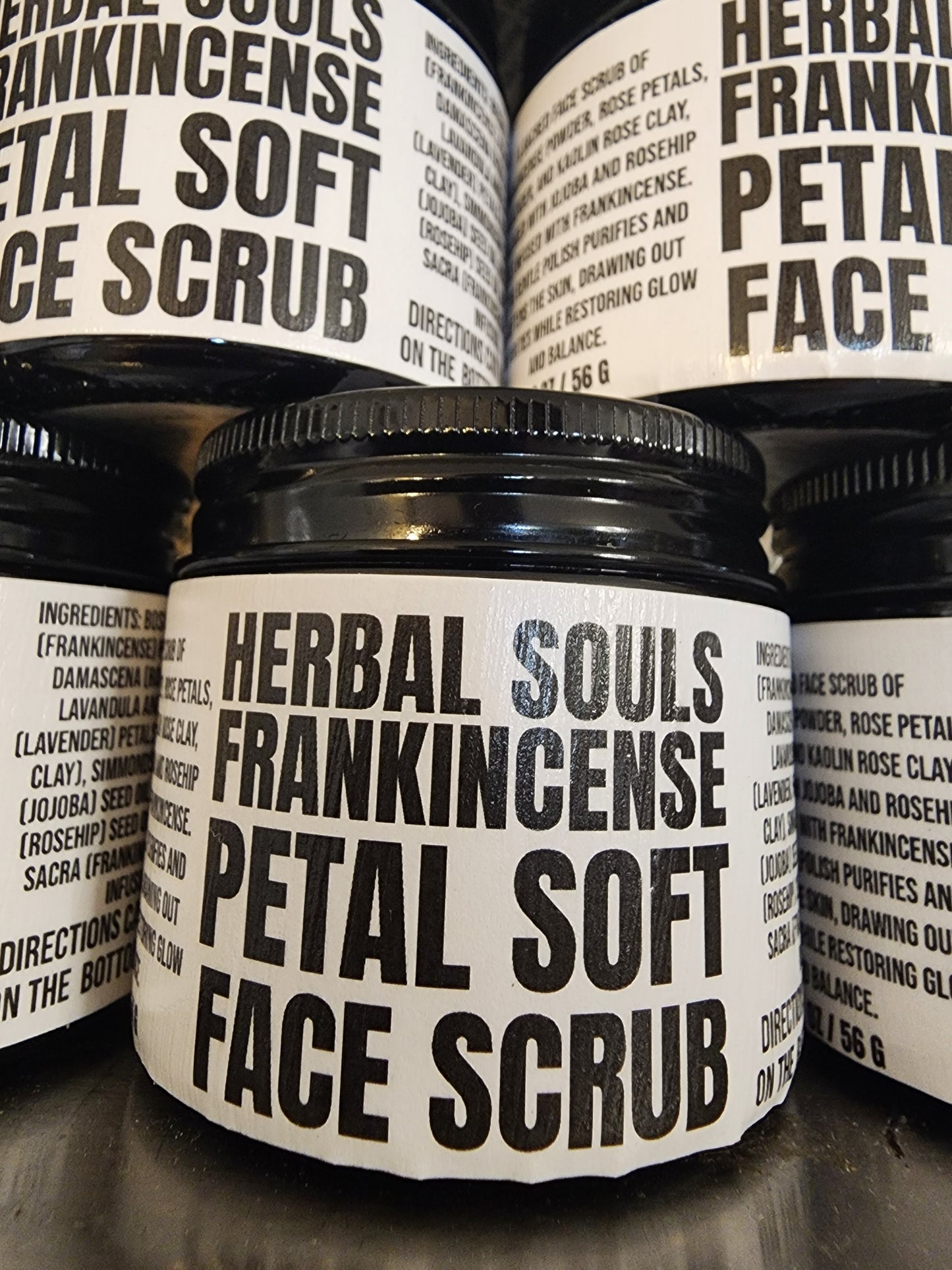 2 oz Frankincense Petal Soft Face Polish/Mask with Ritual Resin Frankincense Serum (with refined resin)