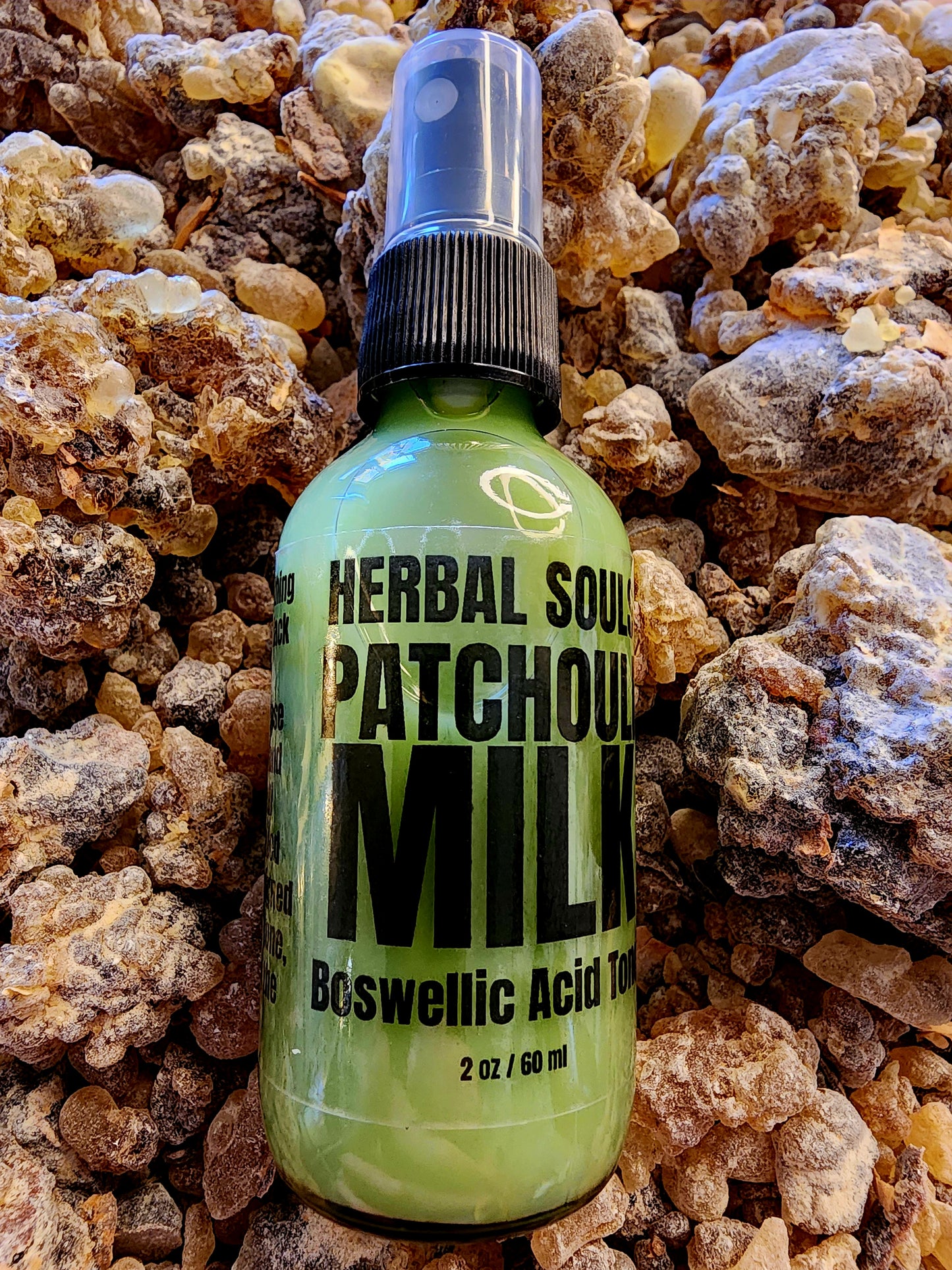 2oz PATCHOULI MILK TONER with Black Sacra Frankincense