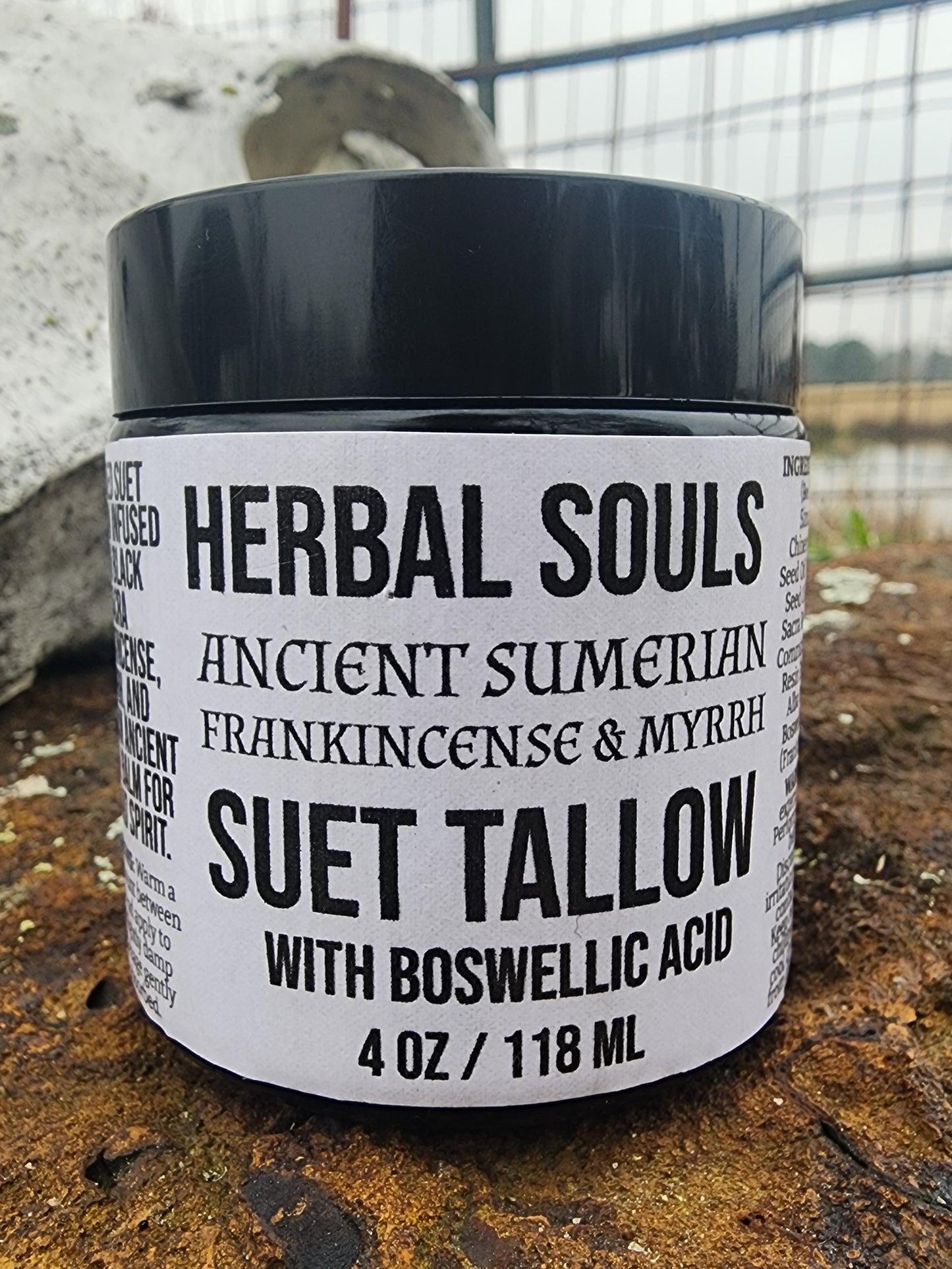 Ritual Resin Frankincense and Myrrh Suet Tallow balm 4 oz