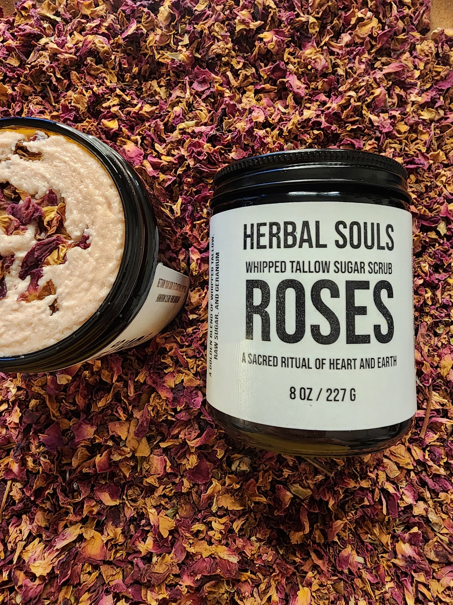 Roses Whipped Tallow Sugar Scrub 8 oz
