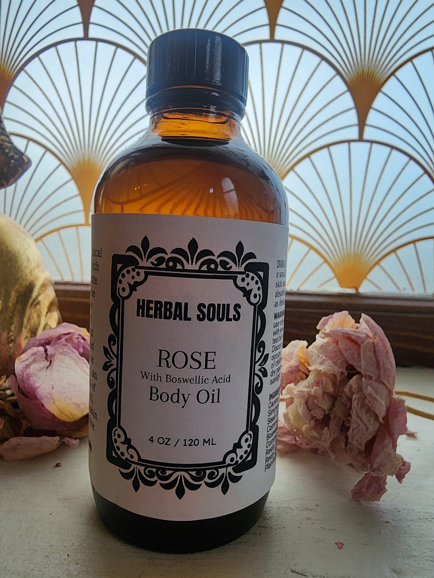 Rose Body Oil with Refined Resin 4oz