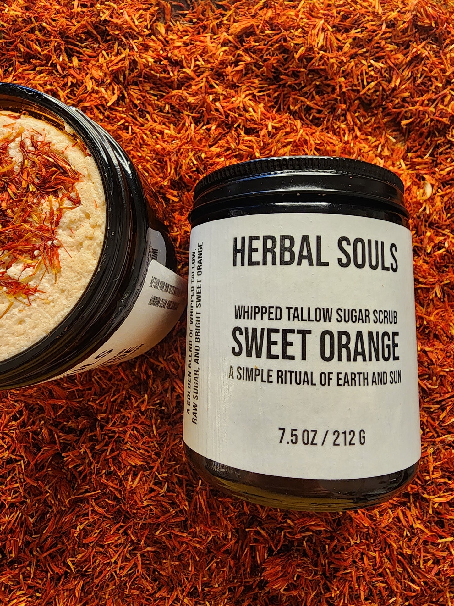 Sweet Orange Whipped Tallow Sugar Scrub 7.5 oz