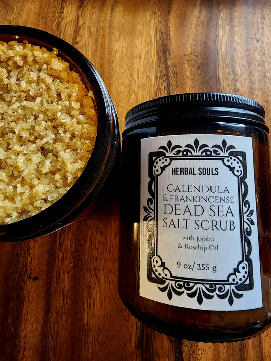 Calendula & Frankincense Dead Sea Salt Scrub 9 oz