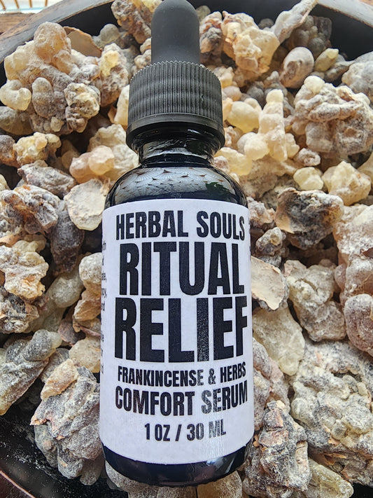 Ritual Relief Serum with Frankincense concentrate: Sore Muscles and Joints Recovery Oil 1oz